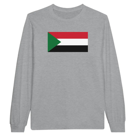 T-shirt à manches longues drapeau soudan - pixelforma