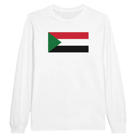 T-shirt à manches longues drapeau soudan - pixelforma