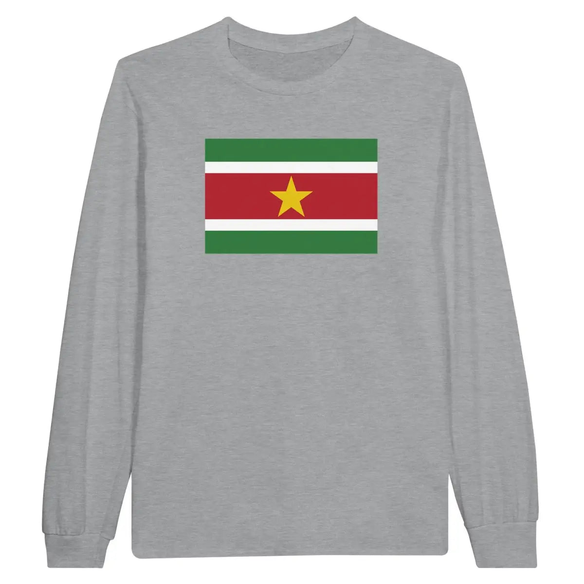 T-shirt à manches longues drapeau suriname - pixelforma