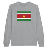 T-shirt à manches longues drapeau suriname - pixelforma