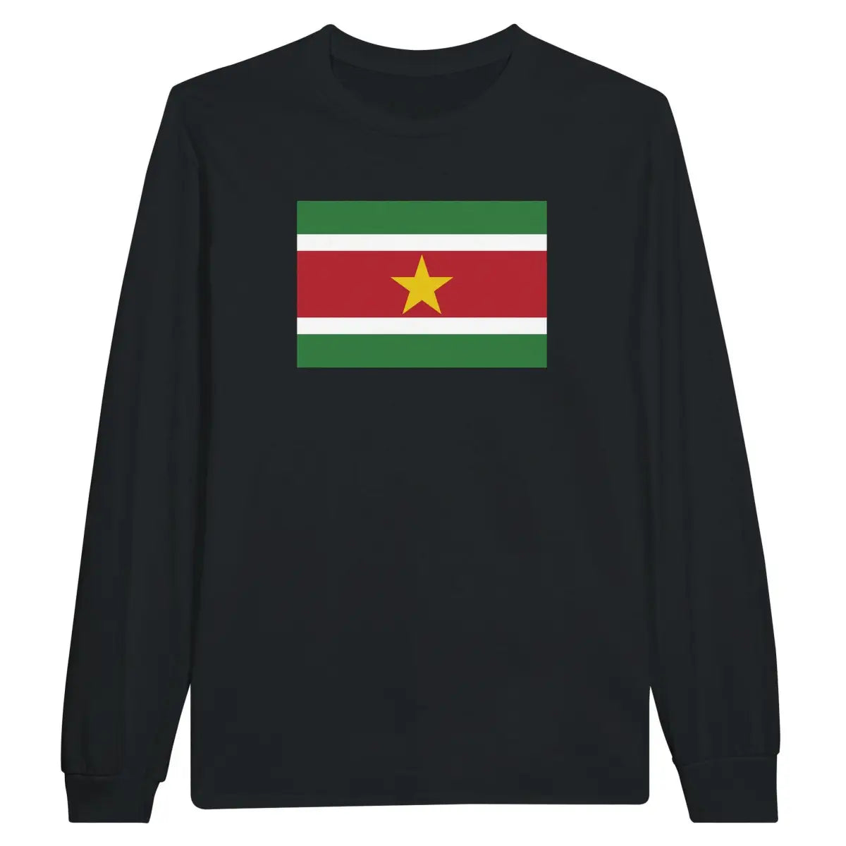 T-shirt à manches longues drapeau suriname - pixelforma