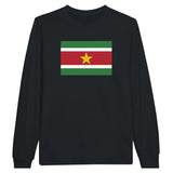 T-shirt à manches longues drapeau suriname - pixelforma