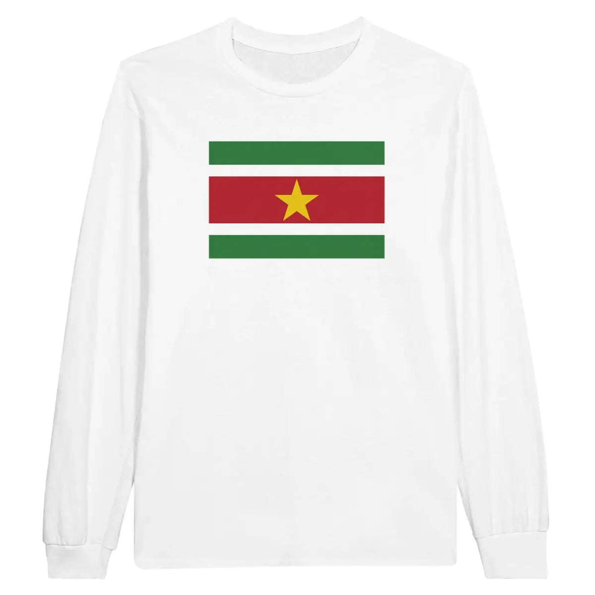 T-shirt à manches longues drapeau suriname - pixelforma