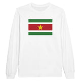 T-shirt à manches longues drapeau suriname - pixelforma