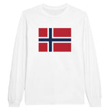 T-shirt à manches longues drapeau svalbard coton mélangé