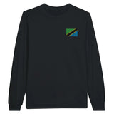 T-shirt à manches longues drapeau tanzanie en broderie - pixelformaflag