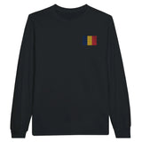 T-shirt à manches longues drapeau tchad en broderie - pixelformaflag