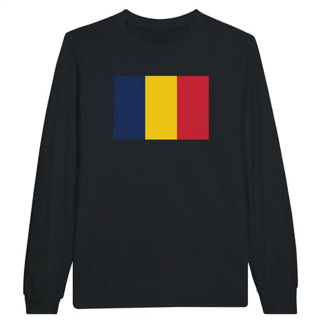 T-shirt à manches longues drapeau tchad - pixelforma