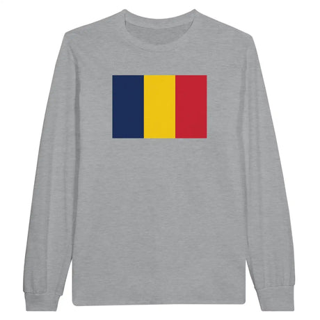 T-shirt à manches longues drapeau tchad - pixelforma