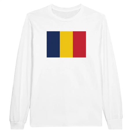 T-shirt à manches longues drapeau tchad - pixelforma
