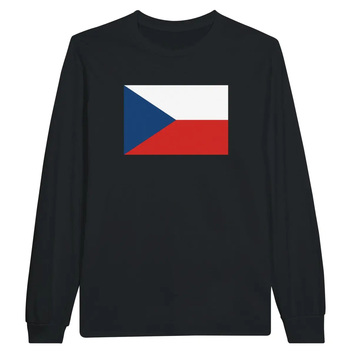 T-shirt à manches longues drapeau tchéquie - pixelforma