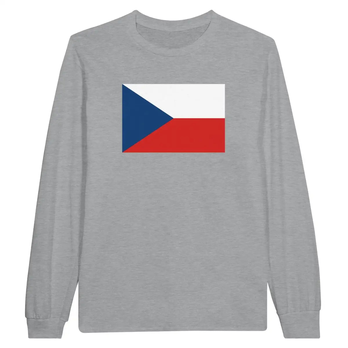 T-shirt à manches longues drapeau tchéquie - pixelforma