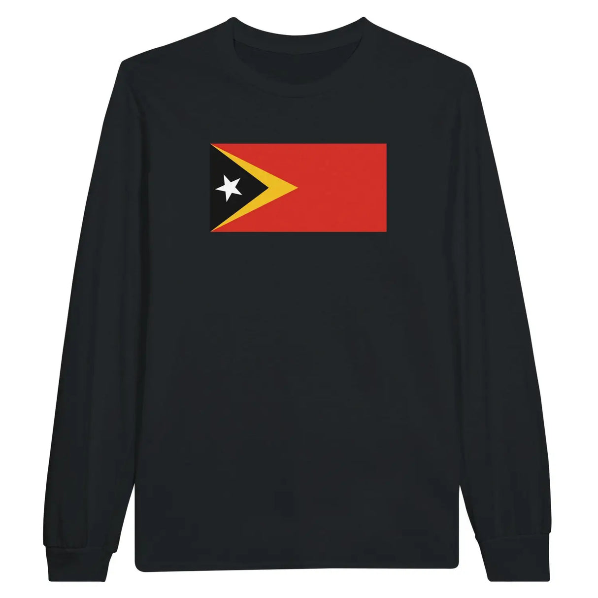 T-shirt à manches longues drapeau timor oriental - pixelforma