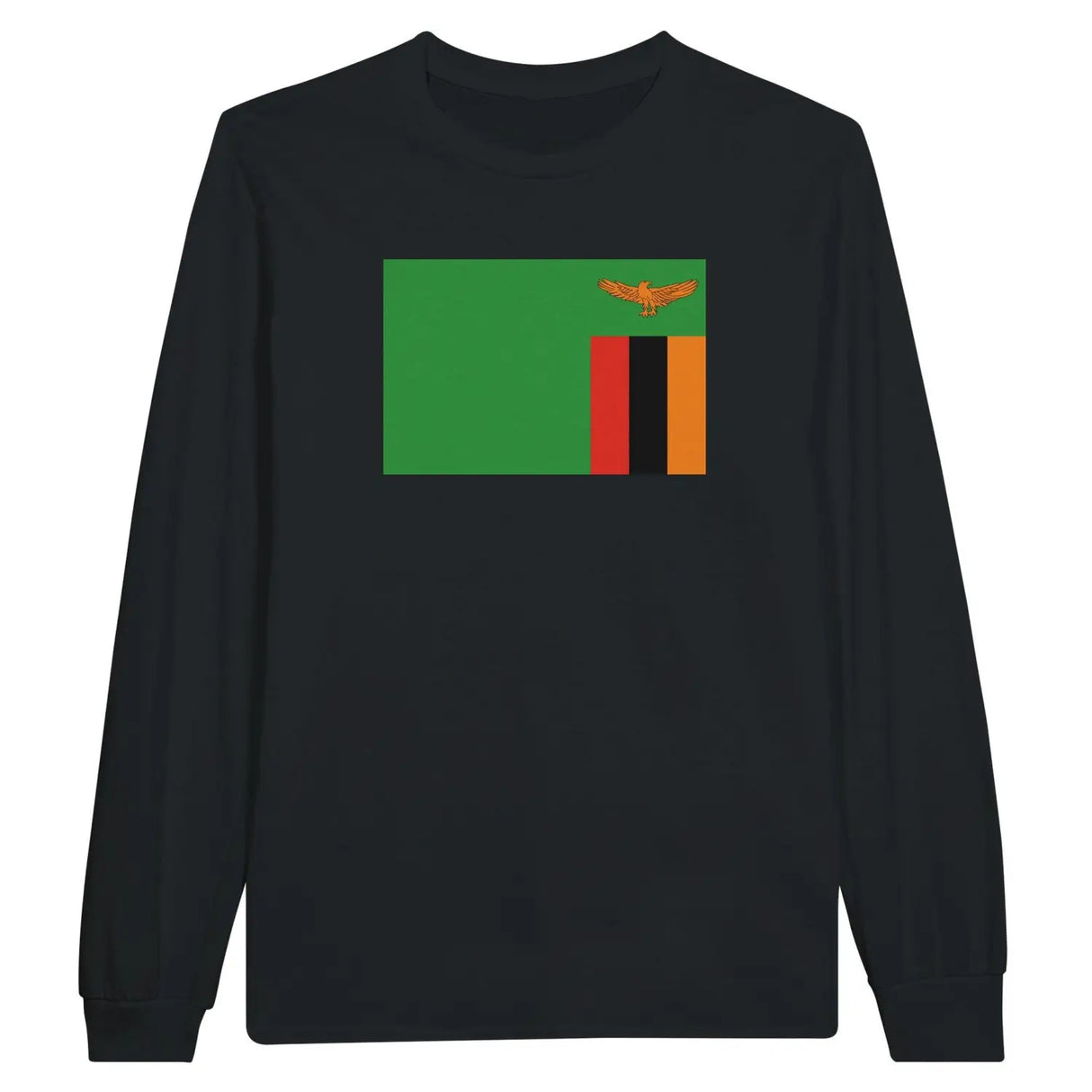 T-shirt à manches longues drapeau zambie - pixelforma