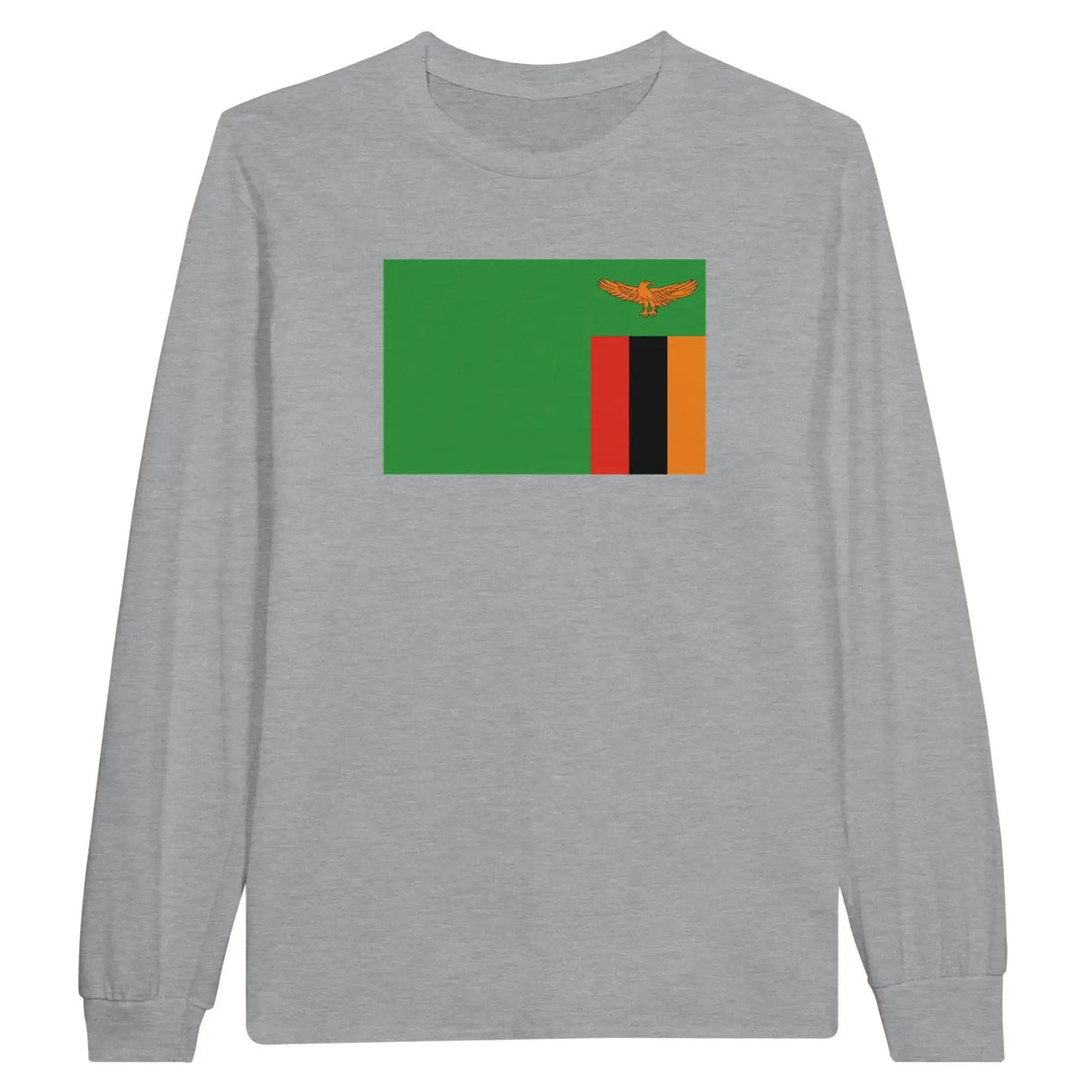 T-shirt à manches longues drapeau zambie - pixelforma