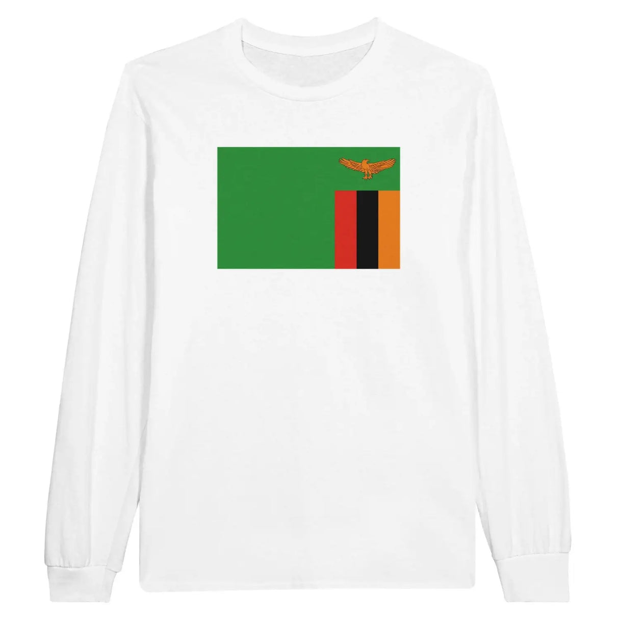 T-shirt à manches longues drapeau zambie - pixelforma