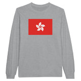 T-shirt à manches longues hong kong coton mélangé imprimé