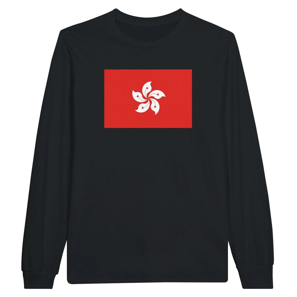 T-shirt à manches longues hong kong coton mélangé imprimé