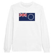 T-shirt à manches longues îles cook coton mélangé imprimé