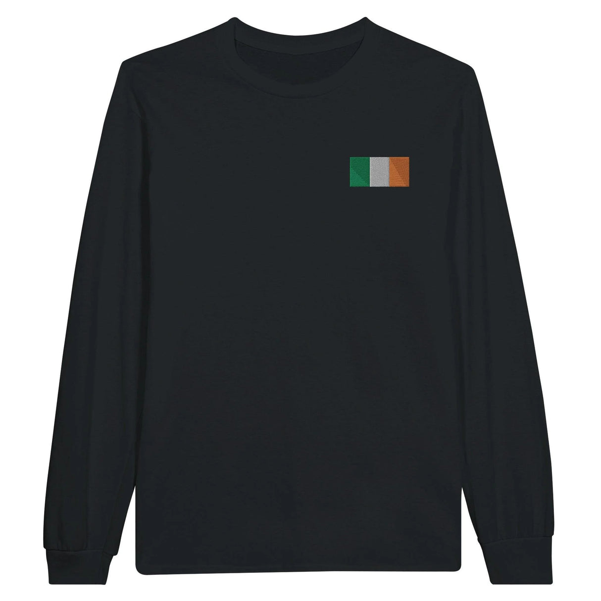 T-shirt à manches longues irlande broderie coton mélangé