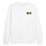 T-shirt à manches longues irlande broderie coton mélangé