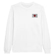 T-shirt à manches longues japon broderie coton mélangé