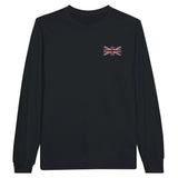 T-shirt à manches longues royaume-uni coton broderie couleur