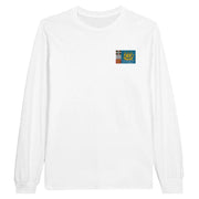 T-shirt à manches longues saint-pierre-et-miquelon brodé coton