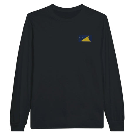 T-shirt à manches longues tokelau broderie coton mélangé
