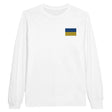T-shirt à manches longues ukraine broderie coton mélangé