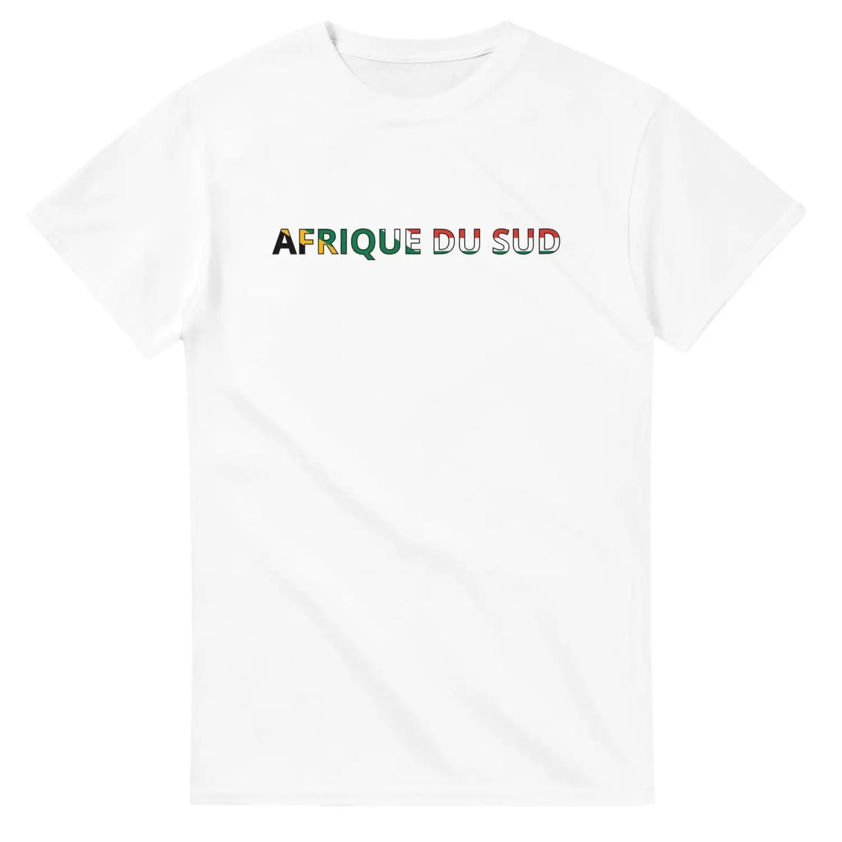 T-shirt drapeau afrique du sud en écriture - pixelforma