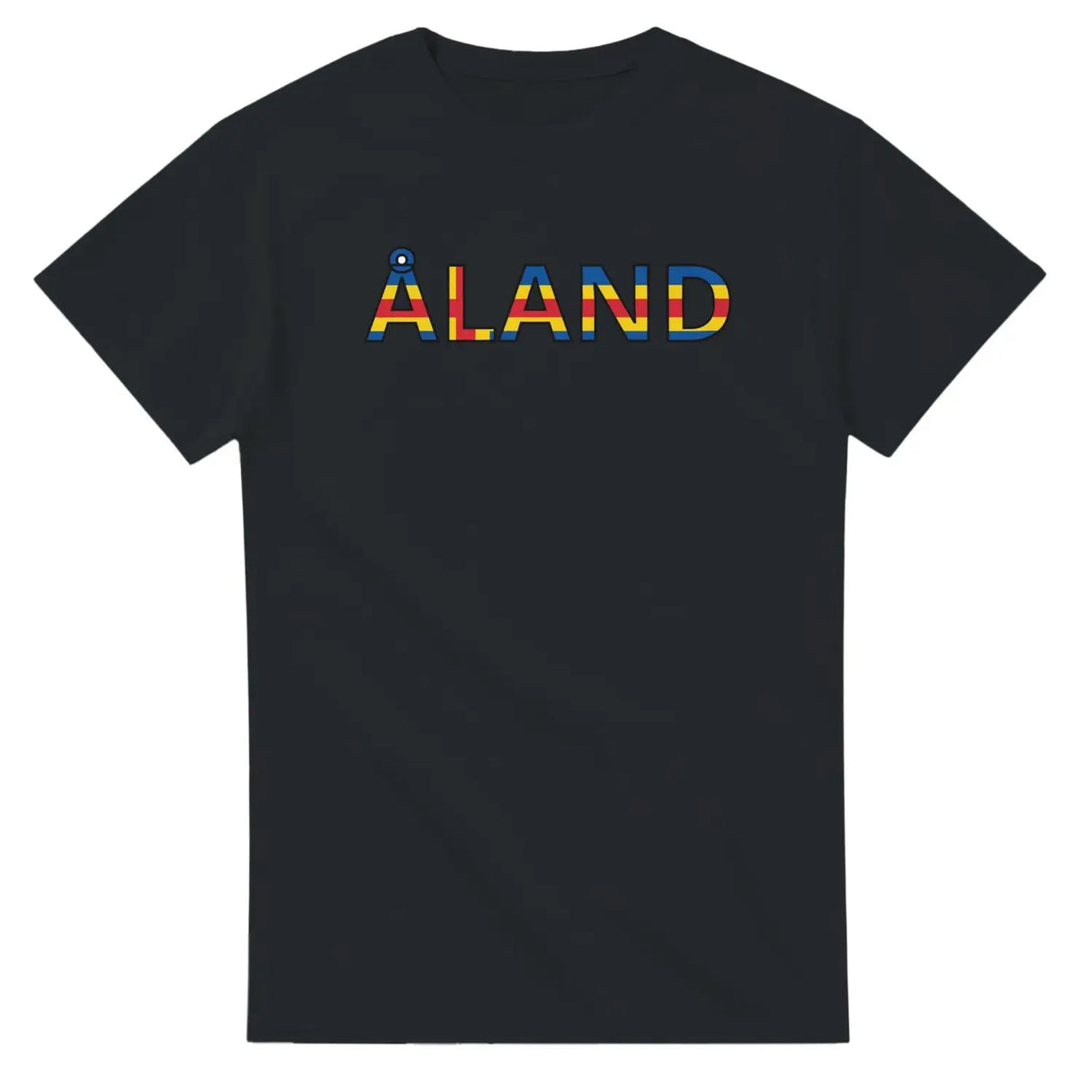 T-shirt drapeau åland en écriture - pixelforma