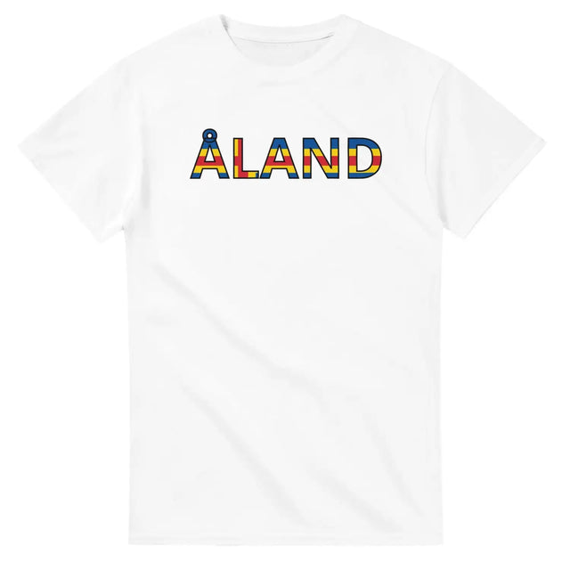 T-shirt drapeau åland en écriture - pixelforma