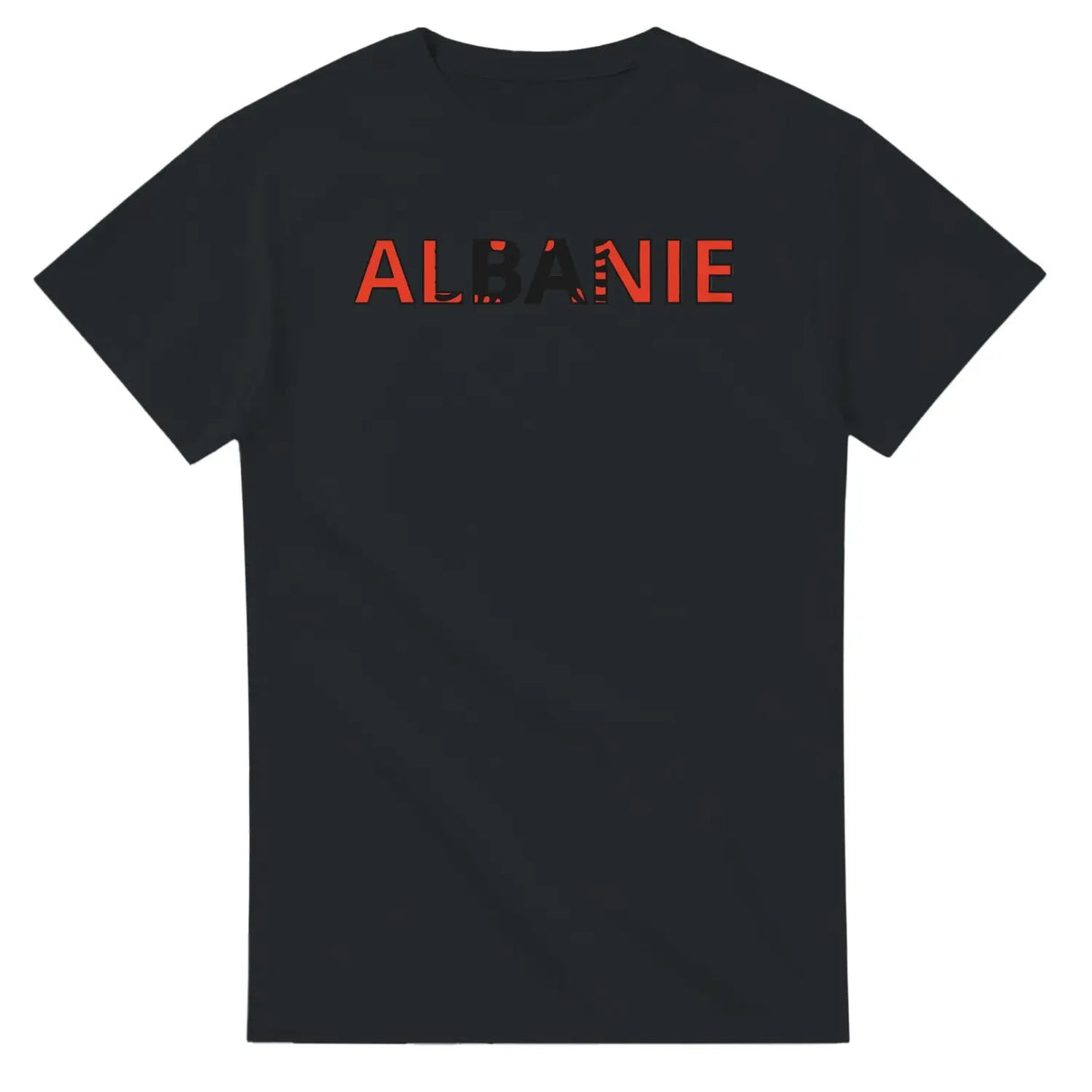 T-shirt drapeau albanie en écriture - pixelforma