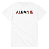 T-shirt drapeau albanie en écriture - pixelforma