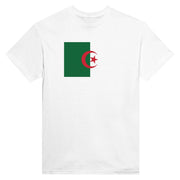 T-shirt drapeau algérie imprimé coton mélangé manches longues