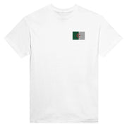 T-shirt drapeau algérie coton épais broderie couleur