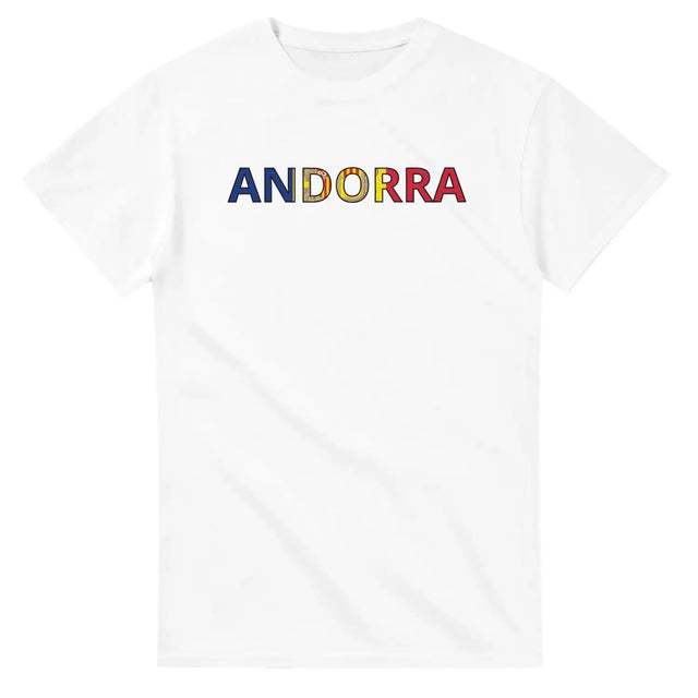 T-shirt drapeau andorre - pixelforma