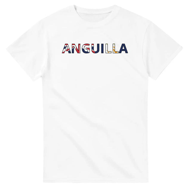 T-shirt drapeau anguilla en écriture - pixelforma