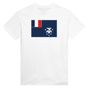 T-shirt drapeau antarctique française imprimé coton mélangé