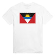T-shirt drapeau antigua-et-barbuda brodé coton mélangé