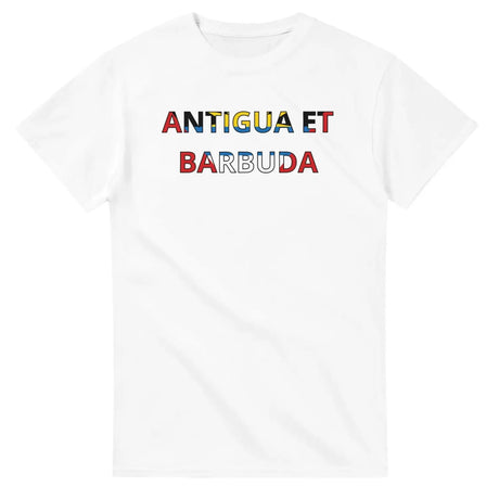 T-shirt drapeau antigua-et-barbuda en écriture - pixelforma