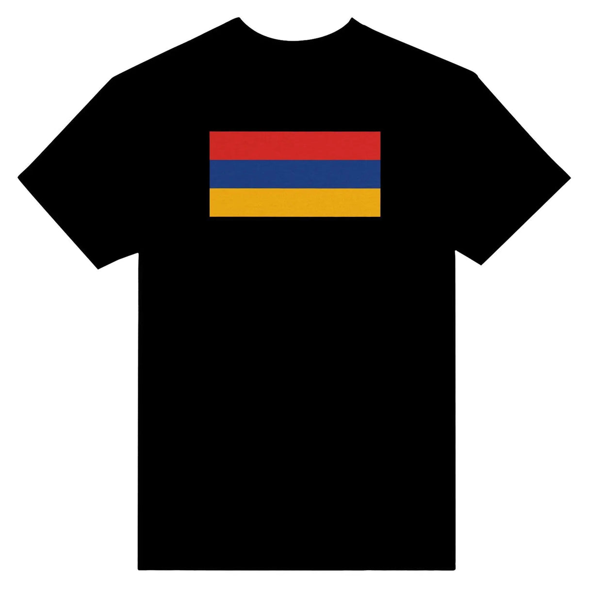 T-shirt drapeau arménie brodé en coton épais mélangé