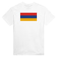 T-shirt drapeau arménie brodé en coton épais mélangé