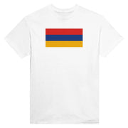 T-shirt drapeau arménie imprimé en coton épais mélangé