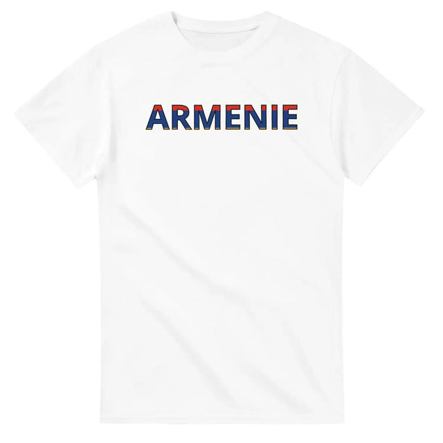 T-shirt drapeau arménie en écriture - pixelforma