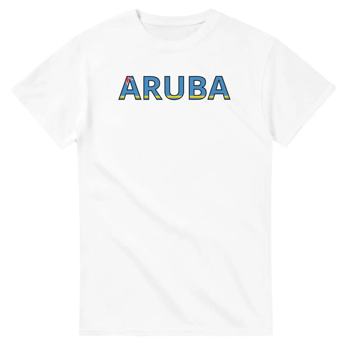 T-shirt drapeau aruba en écriture - pixelforma