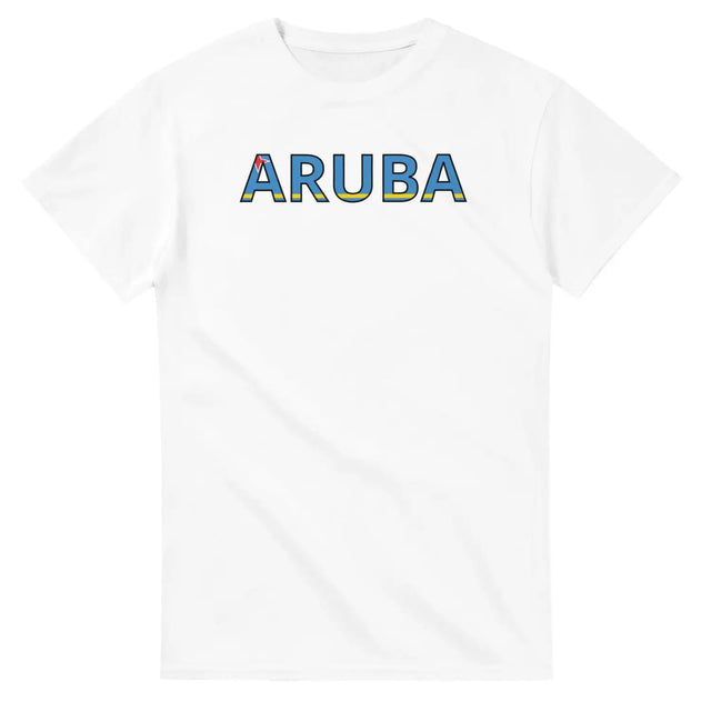 T-shirt drapeau aruba en écriture - pixelforma