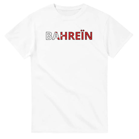 T-shirt drapeau bahreïn en écriture - pixelforma