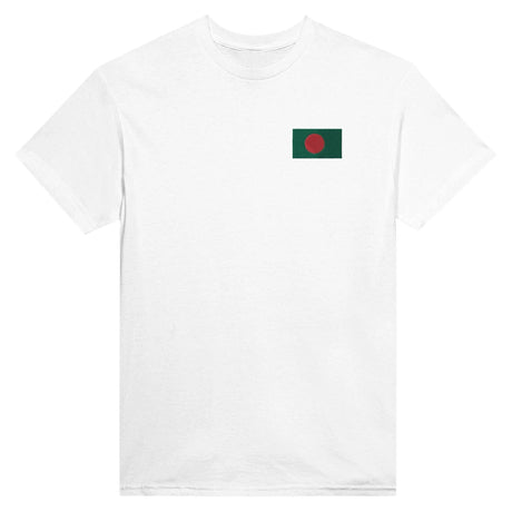 T-shirt drapeau bangladesh broderie couleur coton épais